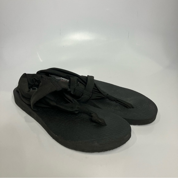 Skechers yoga mat sling sandals flip flops black size 10 casual summer - Picture 3 of 8